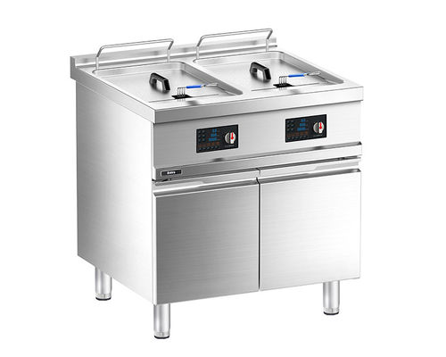 品質  Floor Western Electric Double-tank Deep Fryer with Cabinet 工場
